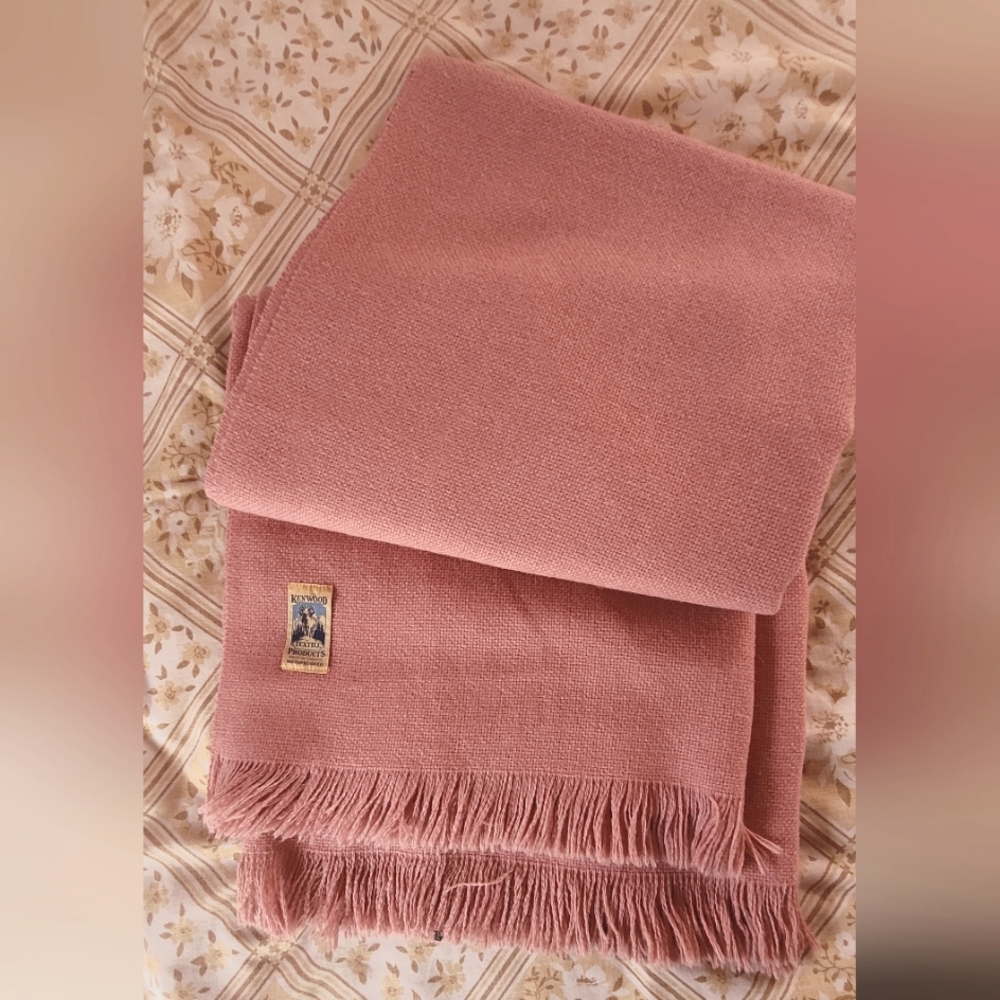 Kenwood Pink Fringe Throw Blanket